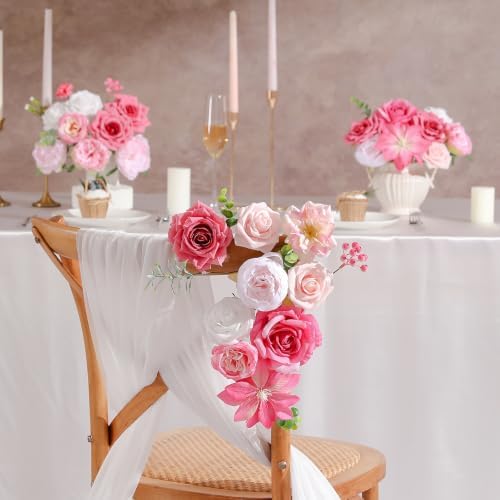 Hot Pink Artificial Flowers Combo Box Set for Wedding Bouquets Home Decor in Hot Pink, alternate view 6
