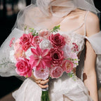 Hot Pink Artificial Flowers Combo Box Set for Wedding Bouquets Home Decor in Hot Pink, alternate view 7