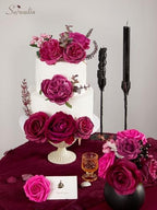 Hot Pink Artificial Flowers, Dark Magenta Silk Flowers for Wedding, alternate view 5