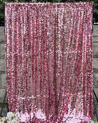 Hot Pink Sequin Backdrop,4 * 10ft Pack of 2 in 4 ft W x 10 ft L (2 Panels) in Hot Pink, alternate view 2