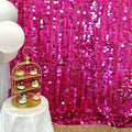 Hot Pink Sequin Backdrop for Party 8ft * 8ft 1 Panel, Square