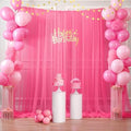 Hot Pink Tulle Backdrop Curtain for Parties 10ft x 8ft Fuchsia Sheer Backdrop Curtains for Baby Shower Birthday