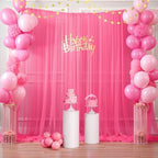 Hot Pink Tulle Backdrop Curtain for Parties 10ft x 8ft Fuchsia Sheer Backdrop Curtains for Baby Shower Birthday