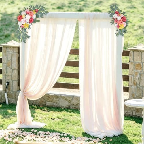 Hot Pink Wedding Arch Flowers Set of 2, alternate view 4