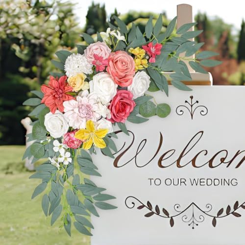 Hot Pink Wedding Arch Flowers Set of 2, alternate view 6