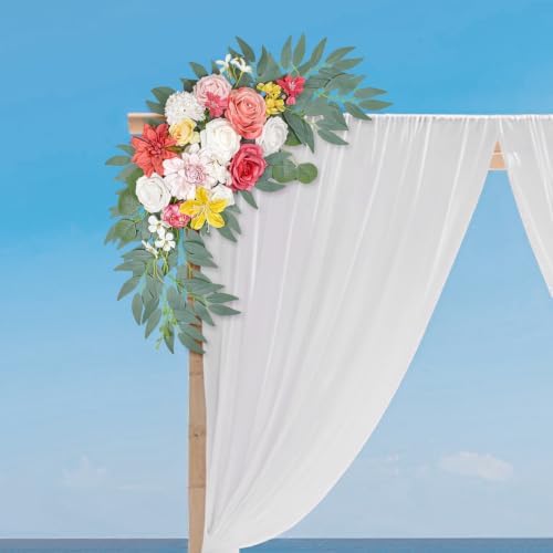 Hot Pink Wedding Arch Flowers Set of 2, alternate view 7