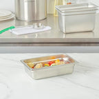 Hotel Pan 1 Count 1/4 Size Anti-Jam 2.5” Deep Freezable 24 Gauge Stainless Steel Steam Pan Lid Sold Separately, alternate
