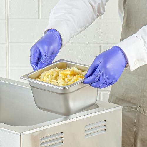 Hotel Pan 1 Count 1/6 Size Anti-Jam 4” Deep Freezable 24 Gauge Stainless Steel Steam Pan Lid Sold Separately, alternate view