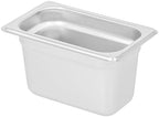 Hotel Pan 1 Count 1/9 Size Anti-Jam 4” Deep Freezable 24 Gauge Stainless Steel Steam Pan Lid Sold Separately, alternate view