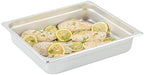 Hotel Pan 1 Count 2/3 Size Anti-Jam 2.5” Deep Freezable 24 Gauge Stainless Steel Steam Pan Lid Sold Separately