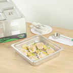 Hotel Pan 1 Count 2/3 Size Anti-Jam 2.5” Deep Freezable 24 Gauge Stainless Steel Steam Pan Lid Sold Separately, alternate