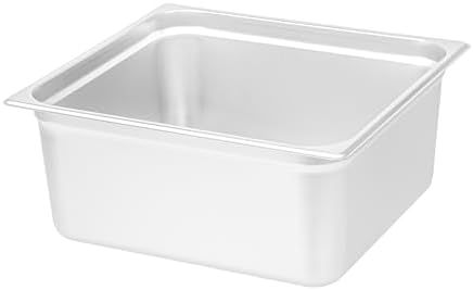 Hotel Pan 1 Count 2/3 Size Anti-Jam 6” Deep Freezable 24 Gauge Stainless Steel Steam Pan Lid Sold Separately, alternate view