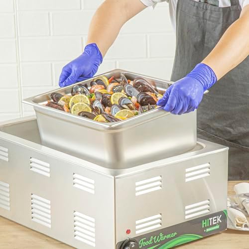 Hotel Pan 1 Count 2/3 Size Anti-Jam 6” Deep Freezable 24 Gauge Stainless Steel Steam Pan Lid Sold Separately, alternate view