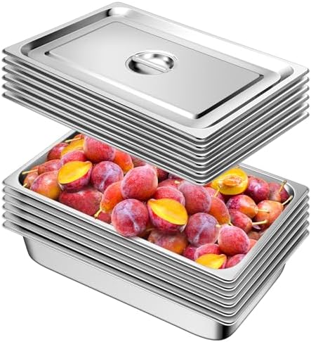 Hotel Pans with Lids 1/1 Full Size 4 Inch Stainless Steel Steam Table Pan