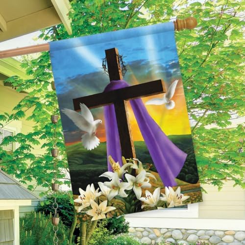 House Flag 40x28 For Outdoor Easter Sunrise Religious For Easter House Flag, alternate view 3