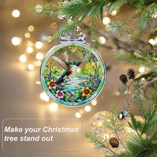 Hummingbird Christmas Ornament Crystal Glass with Gift Box- Hanging Ornaments for Christmas Tree, Christmas, alternate view 6