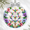 Hummingbird Tree Christmas Ornament Crystal Glass 3 * 3.3 in for Tree Decor