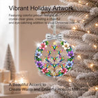 Hummingbird Tree Christmas Ornament Crystal Glass 3 * 3.3 in for Tree Decor, alternate view 6