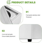 Ice Food Serving Display Tray with Clear Roll Top Cover Buffet Cold Serving Cooler Platter w/ 2 Ice Packs, alternate view 6