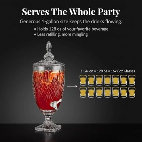 Iced Beverage Dispenser, Dublin Crystal Collection - 1 Gallon, alternate view 7