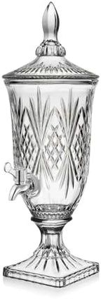 Iced Beverage Dispenser, Glass Drink Dispenser, Dublin Crystal Collection - 60oz