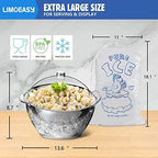 Iced Salad Bowl, 4.5 Qt Large Chilled Serving Bowl with Lid for Parties, Ice Bowls to Keep Veggie, Fruit, alternate view 2