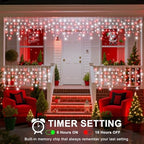 Icicle Christmas Lights Outdoor - 66FT 640 LED Icicle Lights for Outside with 8 Modes, 120 Drops Waterproof, alternate view 3