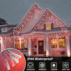 Icicle Christmas Lights Outdoor - 66FT 640 LED Icicle Lights for Outside with 8 Modes, 120 Drops Waterproof, alternate view 5