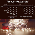 Icicle LED Christmas Lights Outdoor, 624 LED 59FT 8 Modes with 96 Drops Cool White Icicle Lights, Outdoor Indoor, alternate