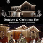 Icicle Lights 10ft 90 LED Window Short Curtain String Light Waterproof Fairy Twinkle Lights for Indoor Outdoor, alternate