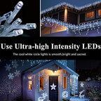 Icicle Lights 10ft 90 LED Window Short Curtain String Light Waterproof Fairy Twinkle Lights for Indoor Outdoor, alternate