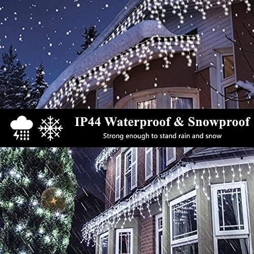 Icicle Lights 10ft 90 LED Window Short Curtain String Light Waterproof Fairy Twinkle Lights for Indoor Outdoor, alternate