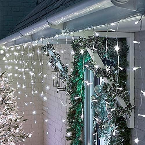 Icicle Lights 10ft 90 LED Window Short Curtain String Light Waterproof Fairy Twinkle Lights for Indoor Outdoor, alternate