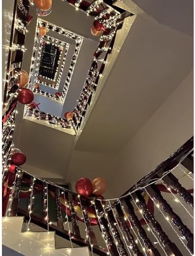 Icicle Lights, 13 FT 96 LED 8 Modes, Christmas String Fairy Hanging Ceiling Twinkle Connectable Waterfall Lights, alternate