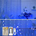 Icicle Lights 90 LED 10 ft Short Curtain Lights with 8 Modes Remote Control, Powerd by USB & Battery