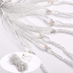Icicle Lights 90 LED 10 ft Short Curtain Lights with 8 Modes Remote Control, Powerd by USB & Battery, alternate view 4