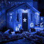 Icicle Lights 90 LED 10 ft Short Curtain Lights with 8 Modes Remote Control, Powerd by USB & Battery, alternate view 5