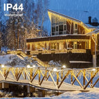 Icicle Lights for Outside, 2Pack Total 132FT 276 Drops 1472 LED Icicle Christmas Lights with Remote,8 Mode, alternate view 2
