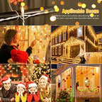 Icicle Lights Outdoor, 23FT 200 Connectable Icicle Christmas Lights in Warm White, alternate view 6