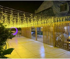 Icicle Lights Outdoor, 32.8 FT 400 LED 8 Modes Christmas String Fairy Lights with 80 Drops, Twinkle Waterproof, alternate