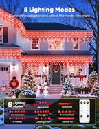 Icicle Lights Outdoor, 40 FT 432 LED Icicle Christmas Lights, alternate view 2