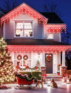 Icicle Lights Outdoor, 40 FT 432 LED Icicle Christmas Lights, alternate view 5