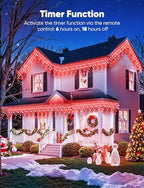 Icicle Lights Outdoor, 40 FT 432 LED Icicle Christmas Lights, alternate view 6