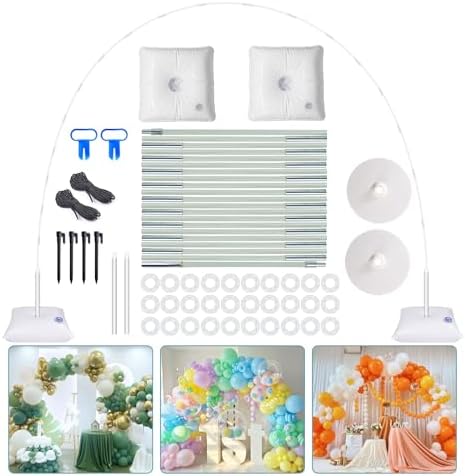 IDAODAN Balloon Arch Kit, Balloon Arch Stand with Base, Adjustable Wide Garland Arch for Wedding Baby Shower