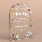 In Loving Memory Acrylic Wedding Sign Memory Table Sign Modern Calligraphy Arch Acrylic Table Top Signs for