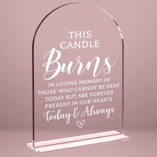 In Loving Memory Sign, Memorial Table Decor for Reception Event Party, Bridal Shower Decorations, Wedding Table