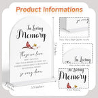 In Loving Memory Sign, White Arch Acrylic Wedding Sign, Memory Table for Ceremony and Reception Decor, Reception, alternate