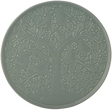 In the Forest 12.6" Round Platter in Large in Green