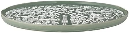 In the Forest 12.6" Round Platter in Large in Green, alternate view 3
