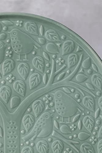 In the Forest 12.6" Round Platter in Large in Green, alternate view 4